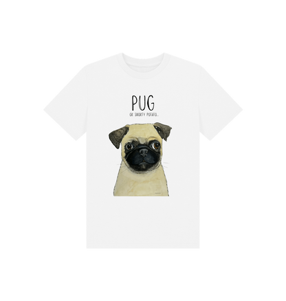 White Pug Child's T Shirt