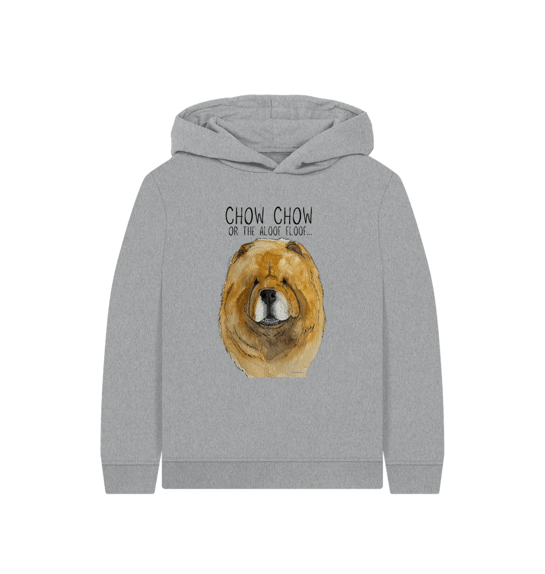 Athletic Grey Red Chow Chow Child's Hoodie