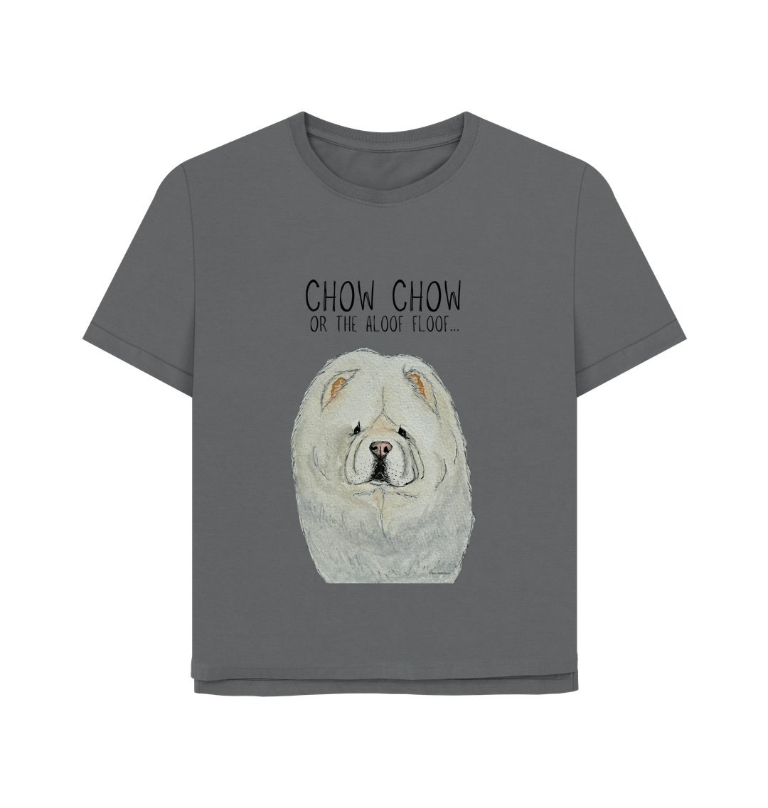 Slate Grey Cream Chow Chow Women's Relaxed Fit T Shirt