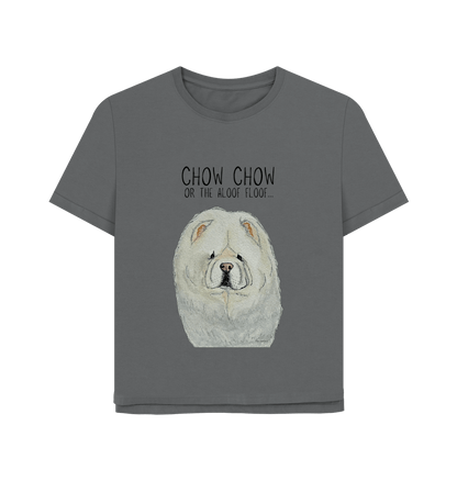 Slate Grey Cream Chow Chow Women's Relaxed Fit T Shirt