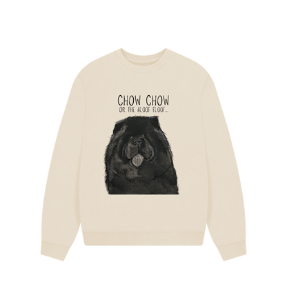 Oat Black Chow Chow Women's Oversized Sweatshirt