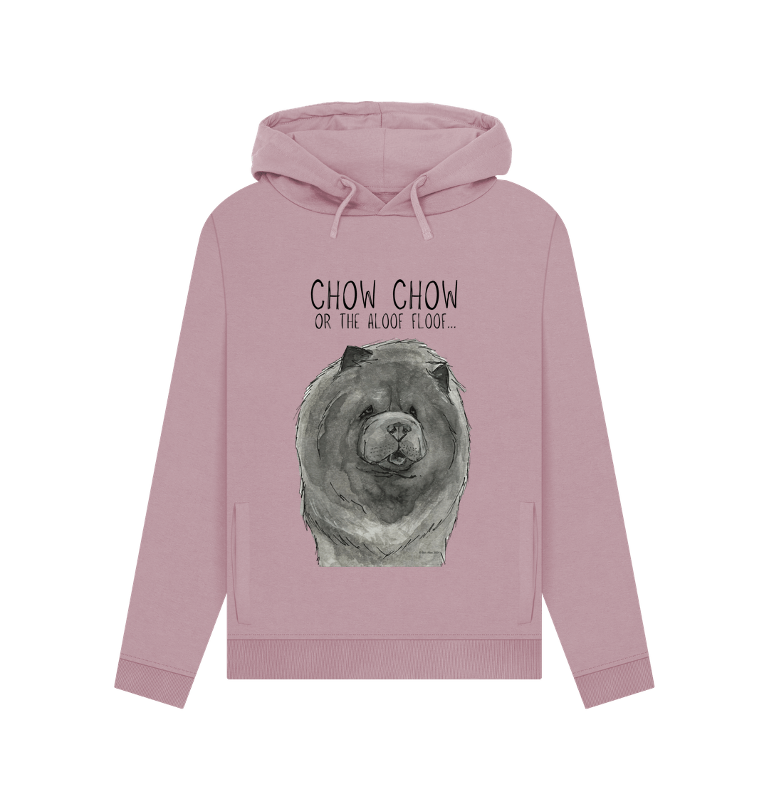 Mauve Blue Chow Chow Women's Hoodie