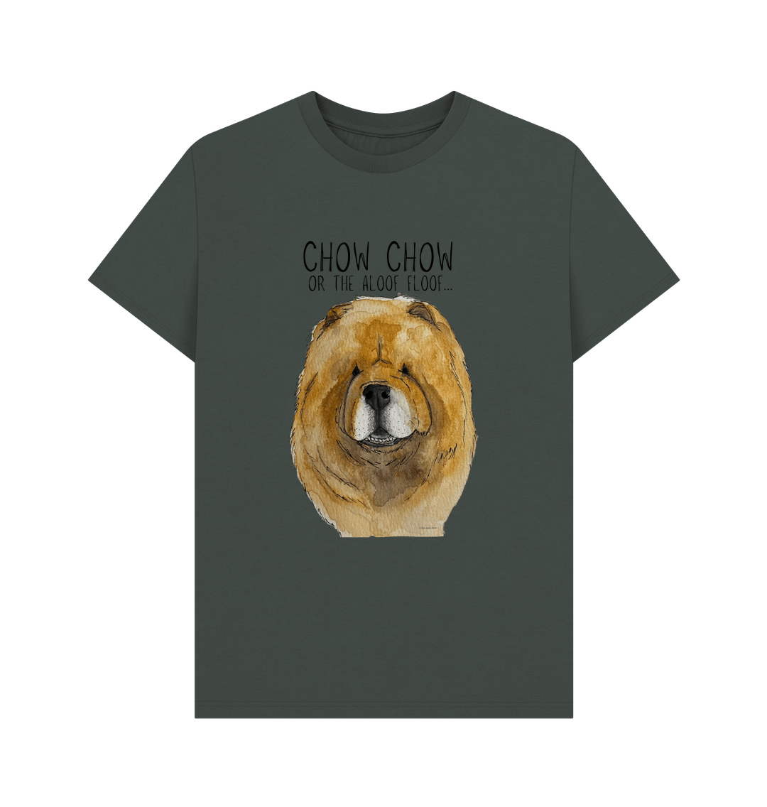 Dark Grey Red Chow Chow Men's T Shirt