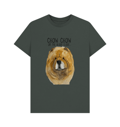 Dark Grey Red Chow Chow Men's T Shirt