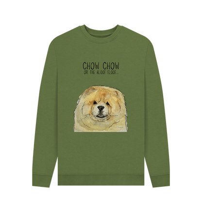 Khaki Fawn Chow Chow Men's Crew Neck Sweatshirt