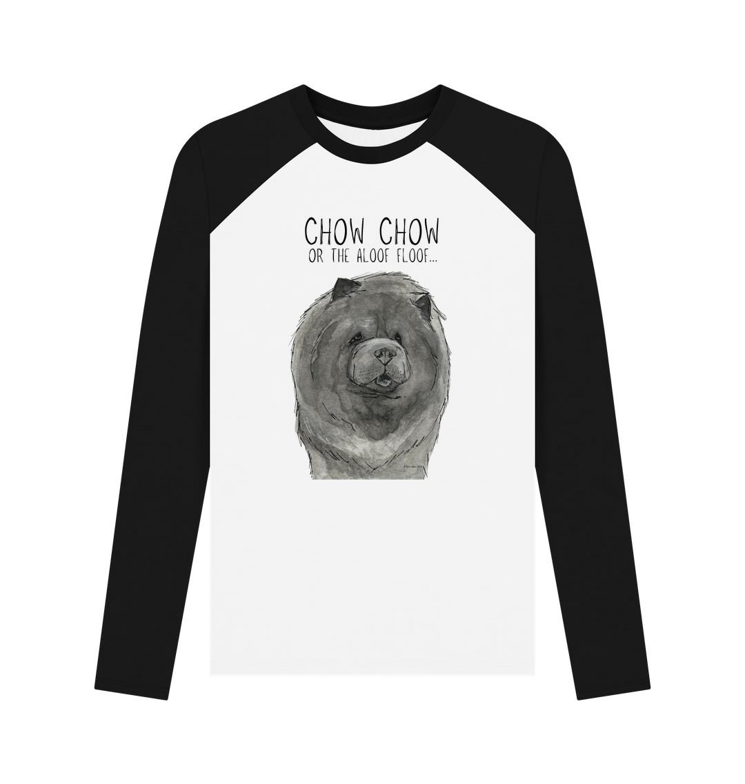 Black-White Blue Chow Chow Men's Long Sleeved Baseball T