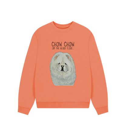 Apricot Cream Chow Chow Women's Oversized Sweatshirt