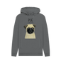 Slate Grey Pug Men's Hoodie