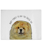 Slice with Style: Fawn Chow Chow "Cheese Tax" Glass Chopping Board