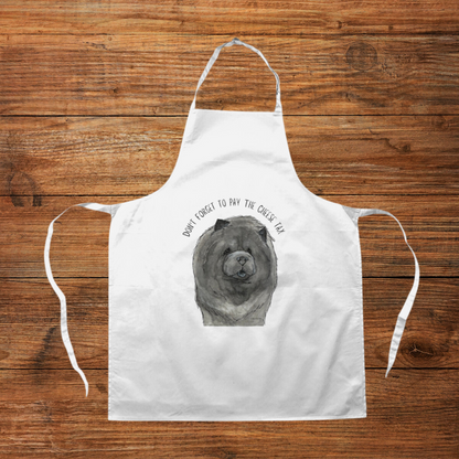 Blue Chow Chow Apron – Don't Forget the Cheese Tax!