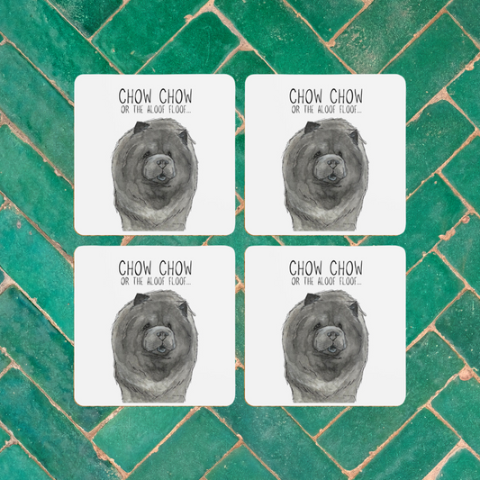 Chow-tastic Coasters: Blue Chow Chow Pack of 4