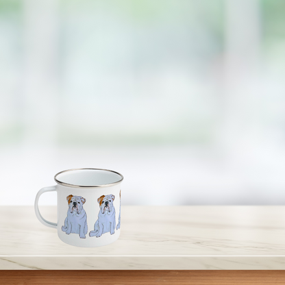 Sip in Style with a Bulldog Enamel Mug: Pawsitively Perfect!