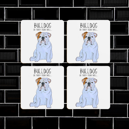 Bulldog Print Coasters – Sip in Style with a Snorty Companion!