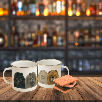 Chow Chow Enamel Mug – Sip in Style with Your Favorite Floof!