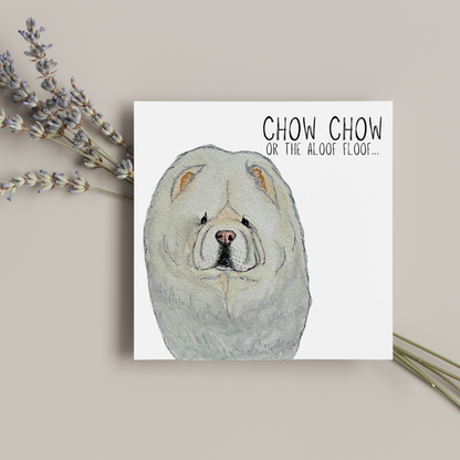 Send Some Floofy Love: Cream Chow Chow 'Aloof Floof' Greeting Card