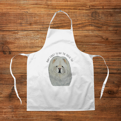 Cream Chow Chow "Cheese Tax" Apron – Serve in Style with a Touch of Humour!