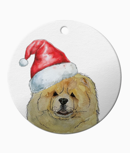 Fawn Chow Chow Ceramic Christmas Ornament – Add Floof to Your Tree!