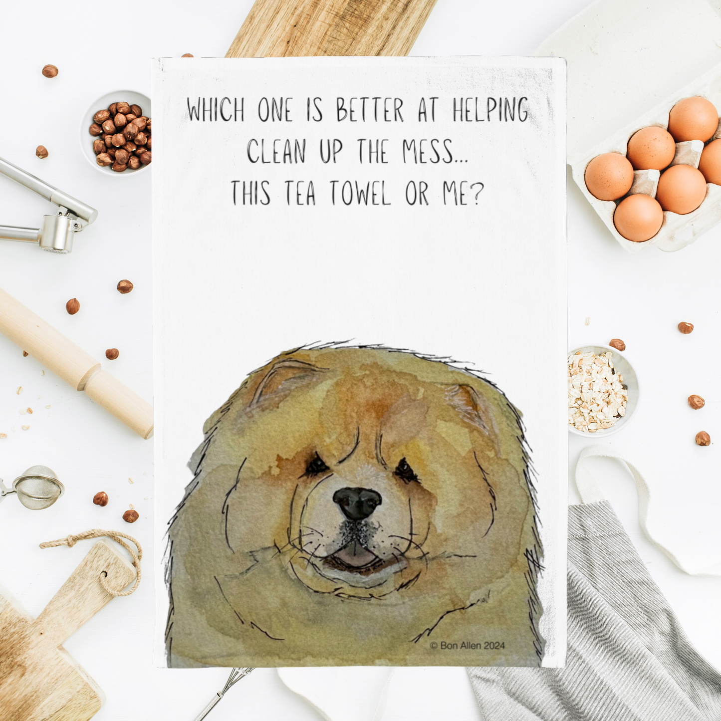 Add a Dash of Fluff to Your Kitchen – Fawn Chow Chow Tea Towel