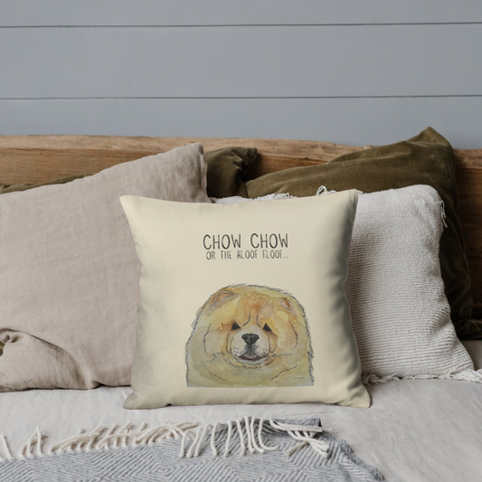 Fawn Chow Chow Cushion Cover – Cozy Up with the Aloof Floof!