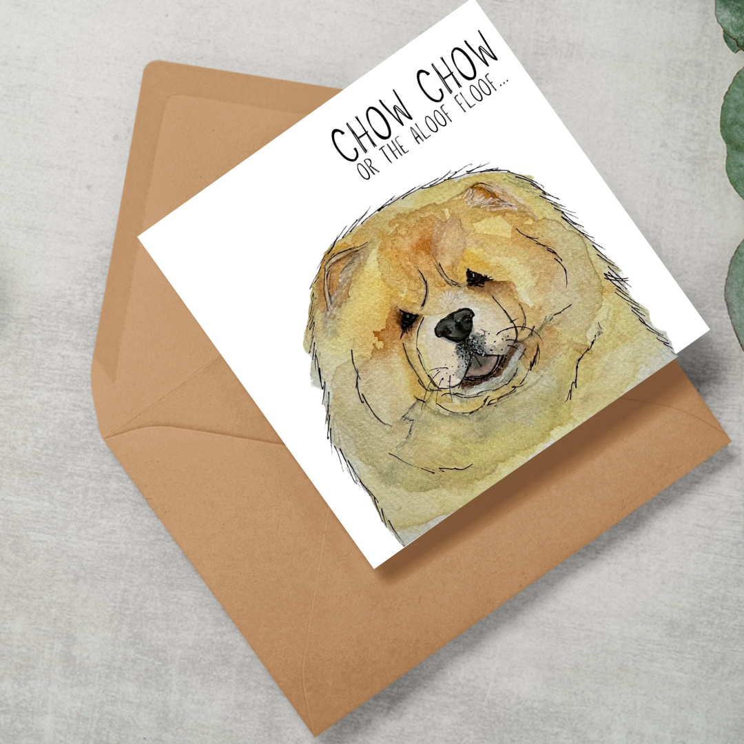 Send Some Floofy Love: Fawn Chow Chow 'Aloof Floof' Greeting Card