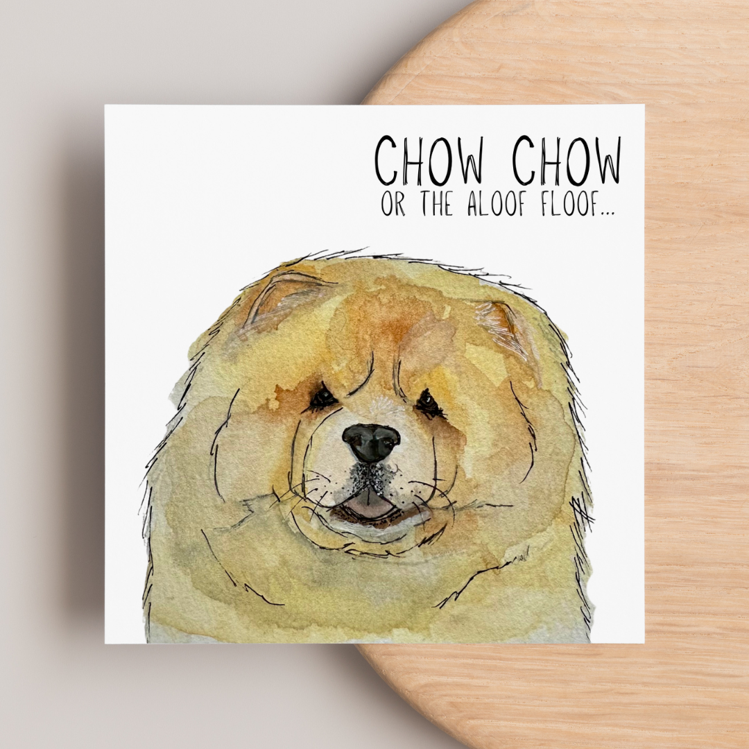 Send Some Floofy Love: Fawn Chow Chow 'Aloof Floof' Greeting Card