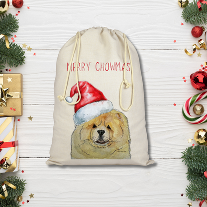 Merry Chowmas Fawn Chow Chow Christmas Gift Sack – The Perfect Floofy Gift Wrap!