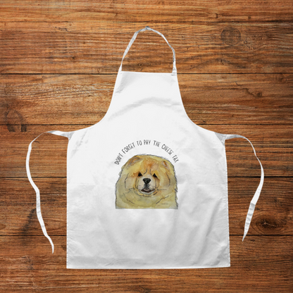 Cook in Style with the Fawn Chow Chow "Cheese Tax" Apron – A Must-Have for Dog Lovers!