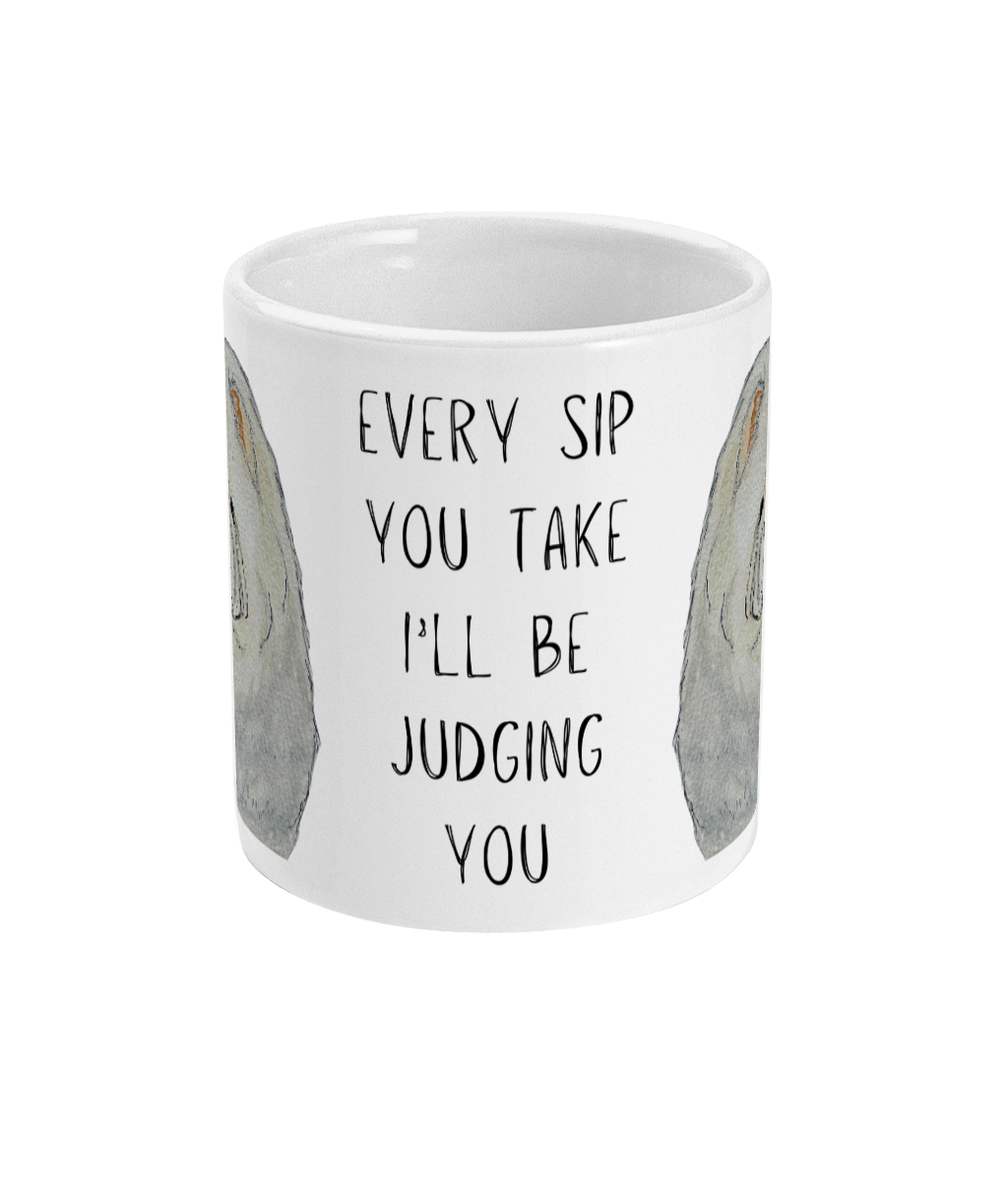 Cream Chow Chow Mug – "Every Sip You Take, I’ll Be Watching You"