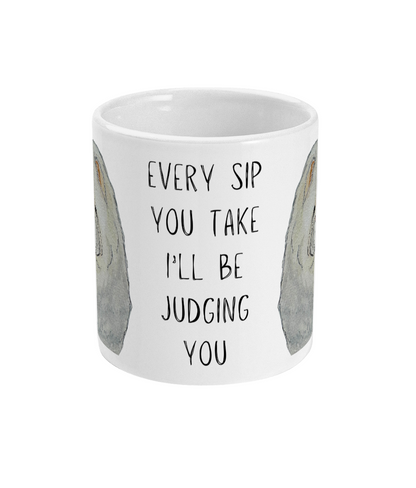 Cream Chow Chow Mug – "Every Sip You Take, I’ll Be Watching You"