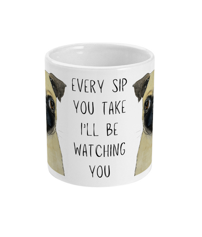 Adorable Pug Mug – Perfect Gift for Dog Lovers | Cute Ceramic Coffee Cup