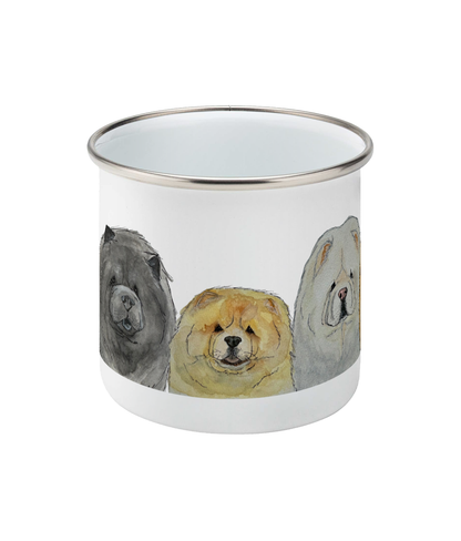 Chow Chow Enamel Mug – Sip in Style with Your Favorite Floof!