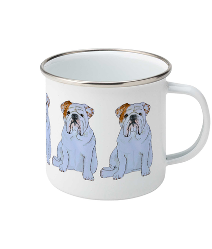 Sip in Style with a Bulldog Enamel Mug: Pawsitively Perfect!