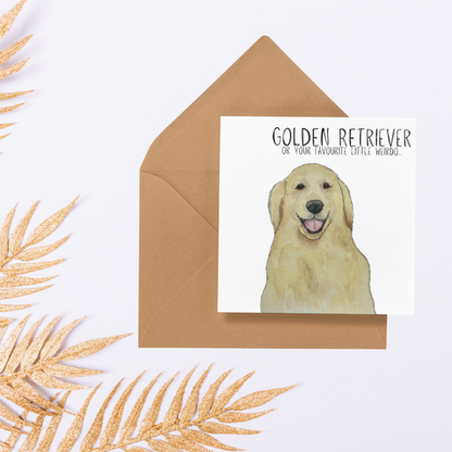 Golden Moments: Adorable Golden Retriever Greeting Card for Every Occasion!