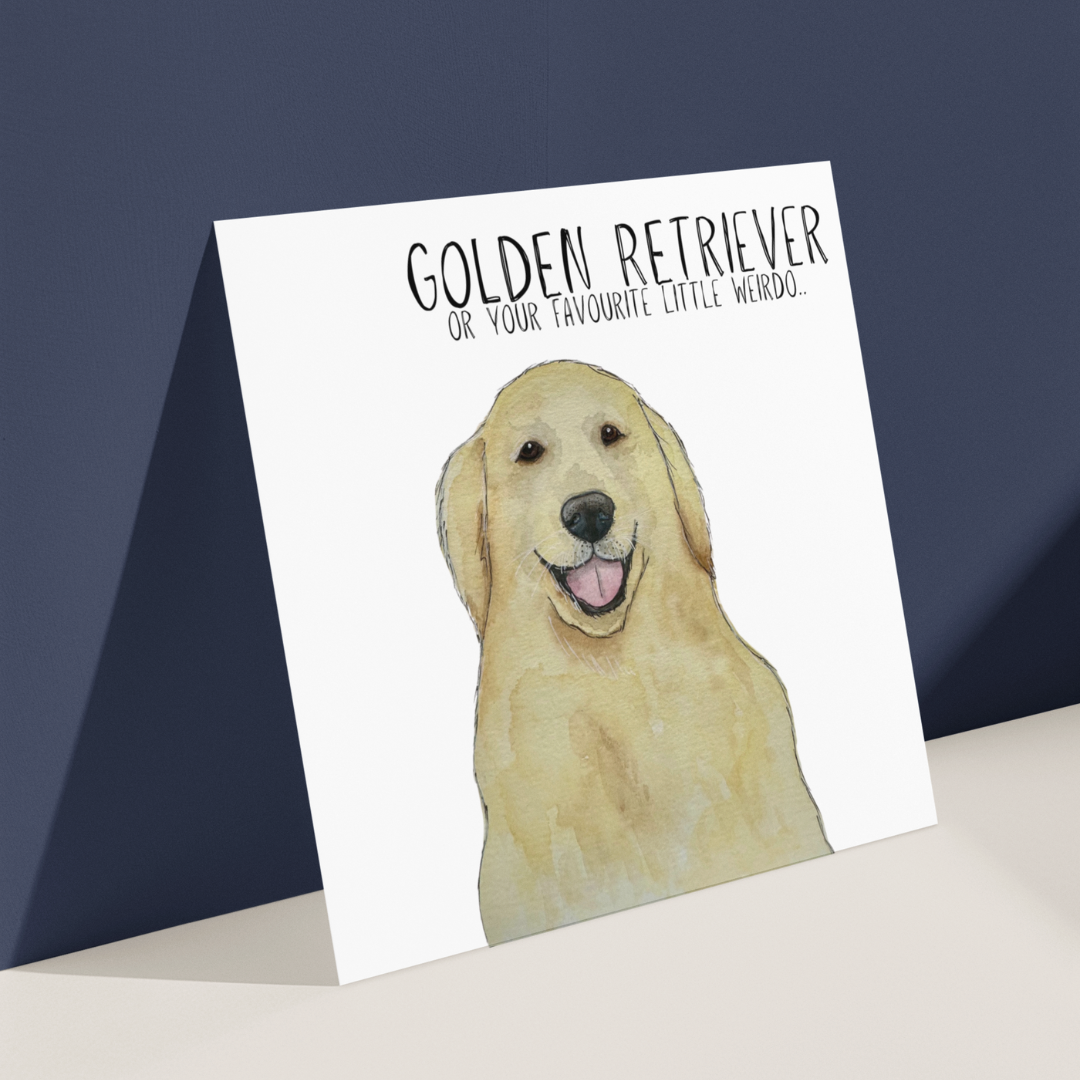 Golden Moments: Adorable Golden Retriever Greeting Card for Every Occasion!