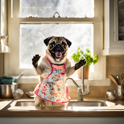 Wipe in Style – Pug Power Tea Towel for Your Kitchen!