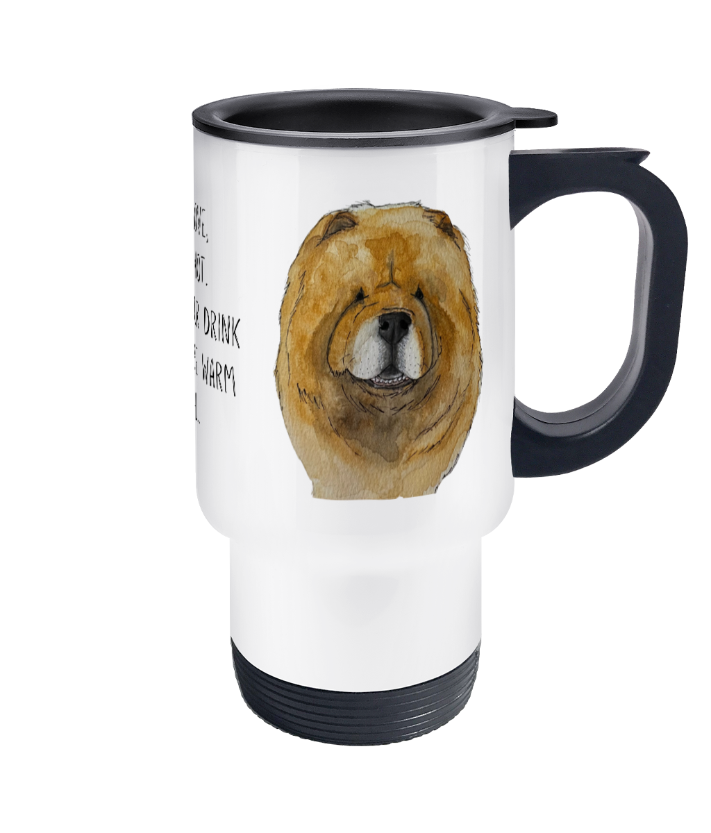 Sip in Style: Red Chow Chow Travel Mug for On-the-Go Fun