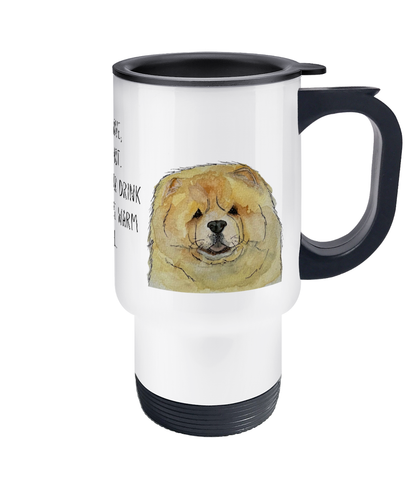 Sip in Style with the Fawn Chow Chow Travel Mug