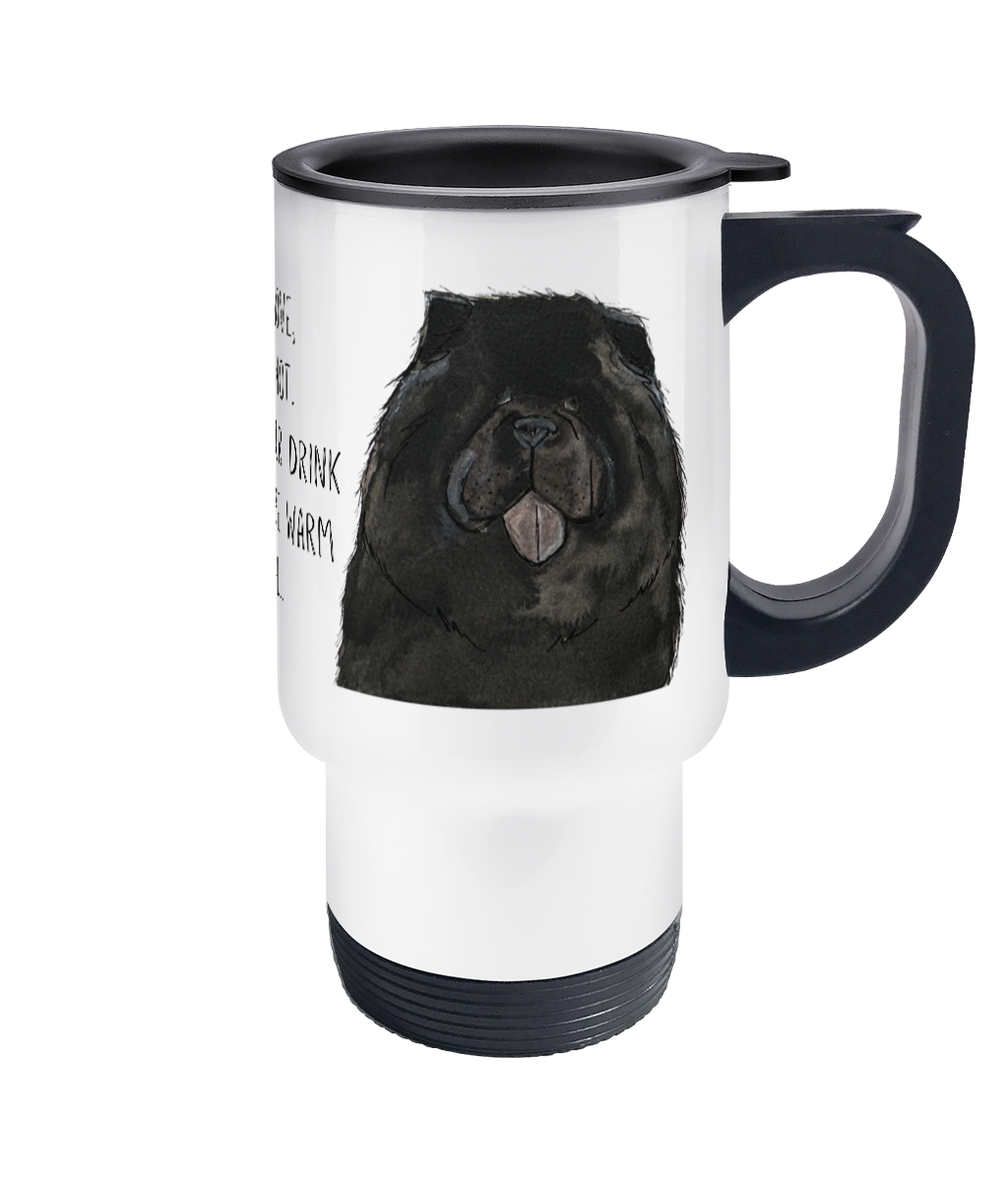 Black Chow Chow Travel Mug – Sip with Floofy Flair On the Go!