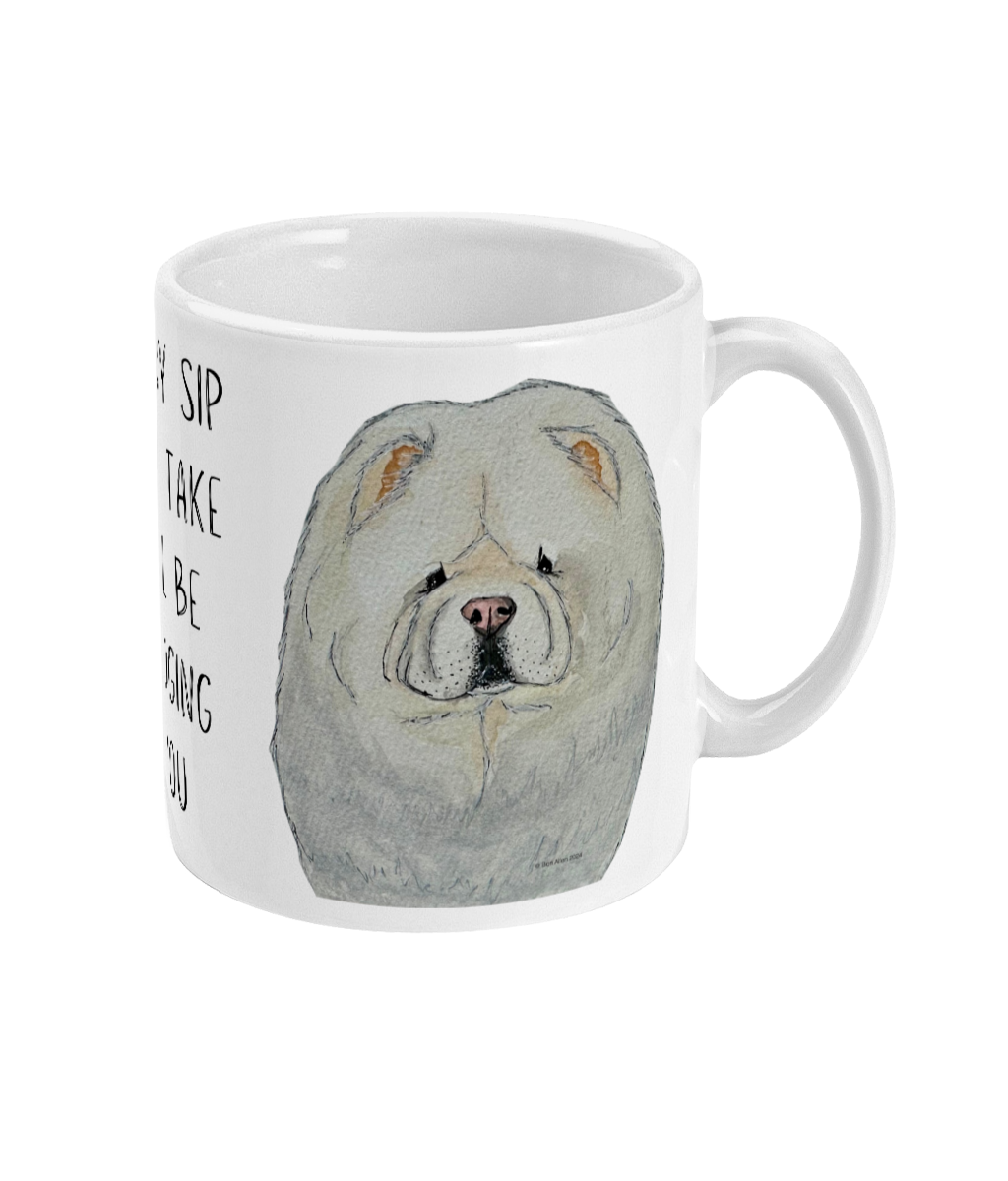 Cream Chow Chow Mug – "Every Sip You Take, I’ll Be Watching You"