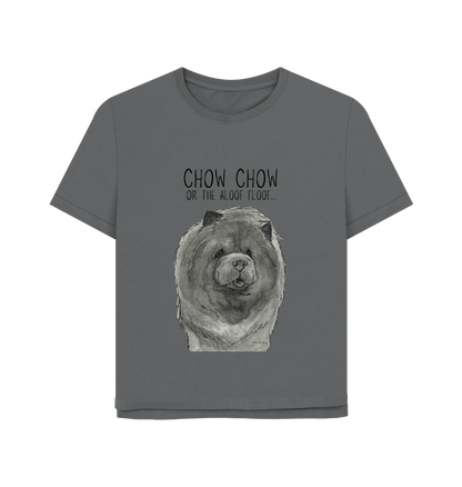 Slate Grey Blue Chow Chow Women's Relaxed Fit T Shirt