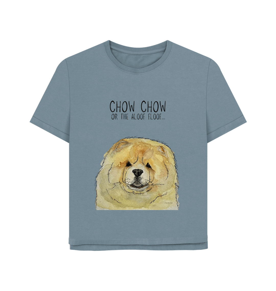 Stone Blue Fawn Chow Chow Women's Relaxed Fit T Shirt