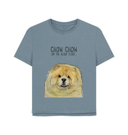 Stone Blue Fawn Chow Chow Women's Relaxed Fit T Shirt