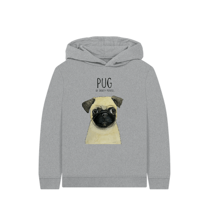 Athletic Grey Pug Child's Hoodie