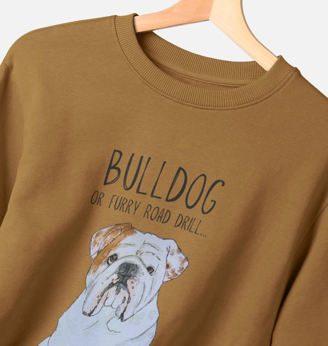 Bulldog Grit: Furry Road Drill Men’s Crewneck Sweatshirt for the Bold!