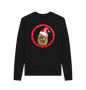 Black Tis the Season to Be Stubborn: Red Chow Chow Women's Christmas Crewneck Sweatshirt