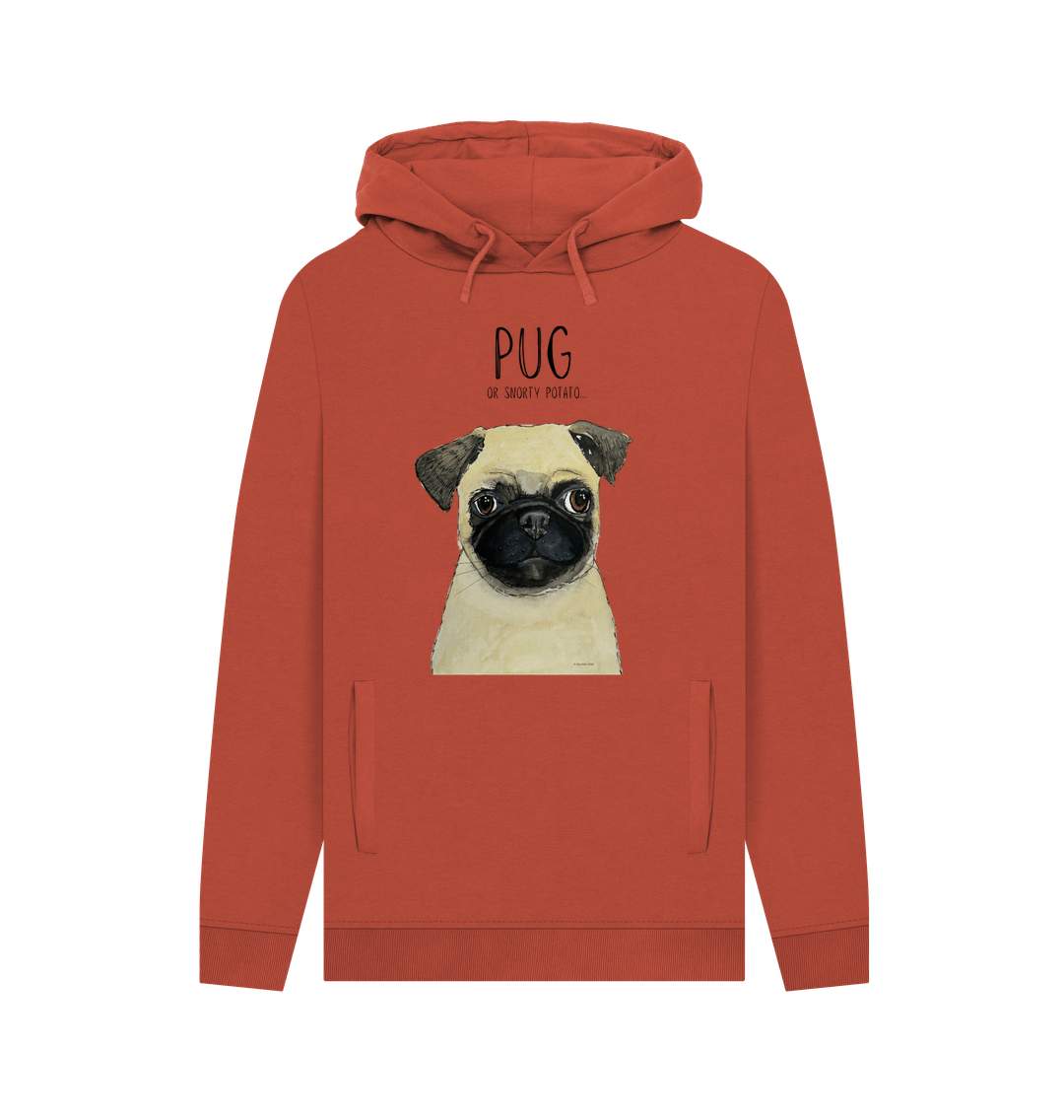 Rust Pug Men's Hoodie