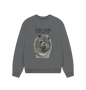 Slate Grey Blue Chow Chow Women's Oversized Sweatshirt