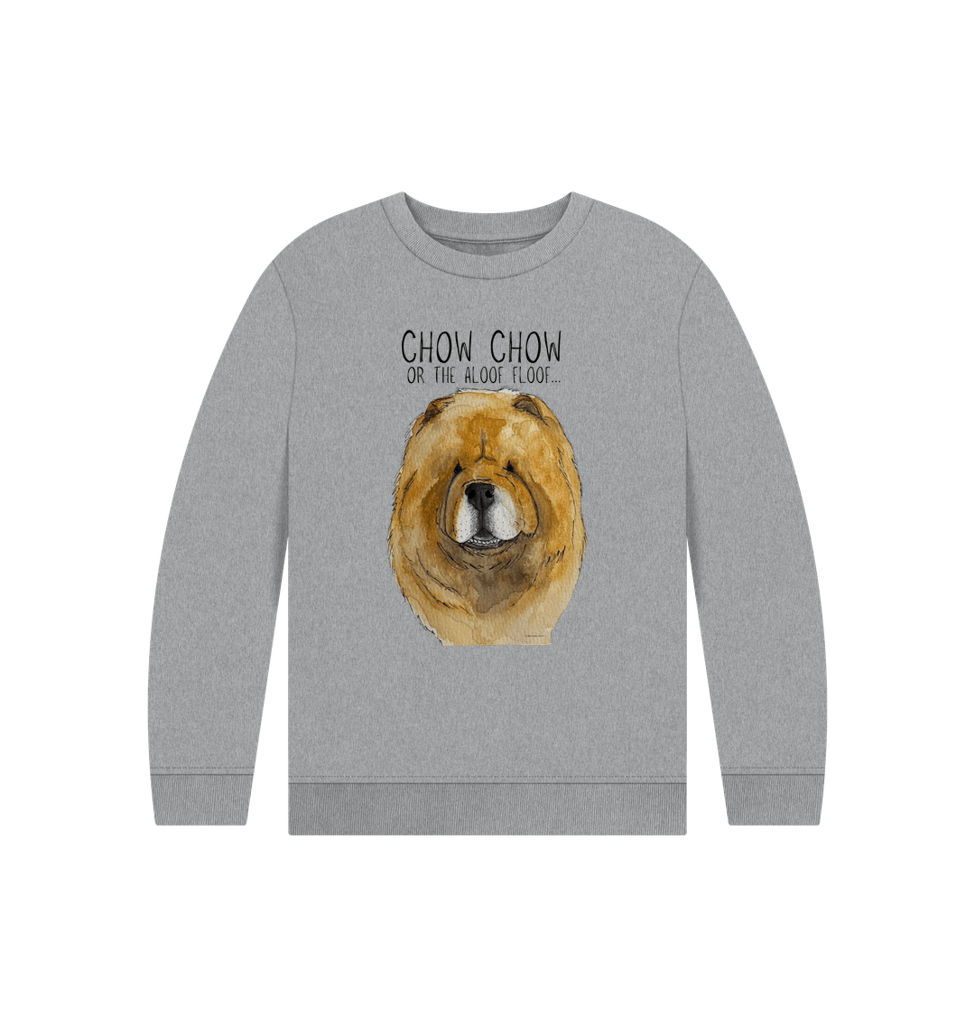 Athletic Grey Red Chow Chow Child's Sweatshirt