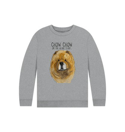 Athletic Grey Red Chow Chow Child's Sweatshirt