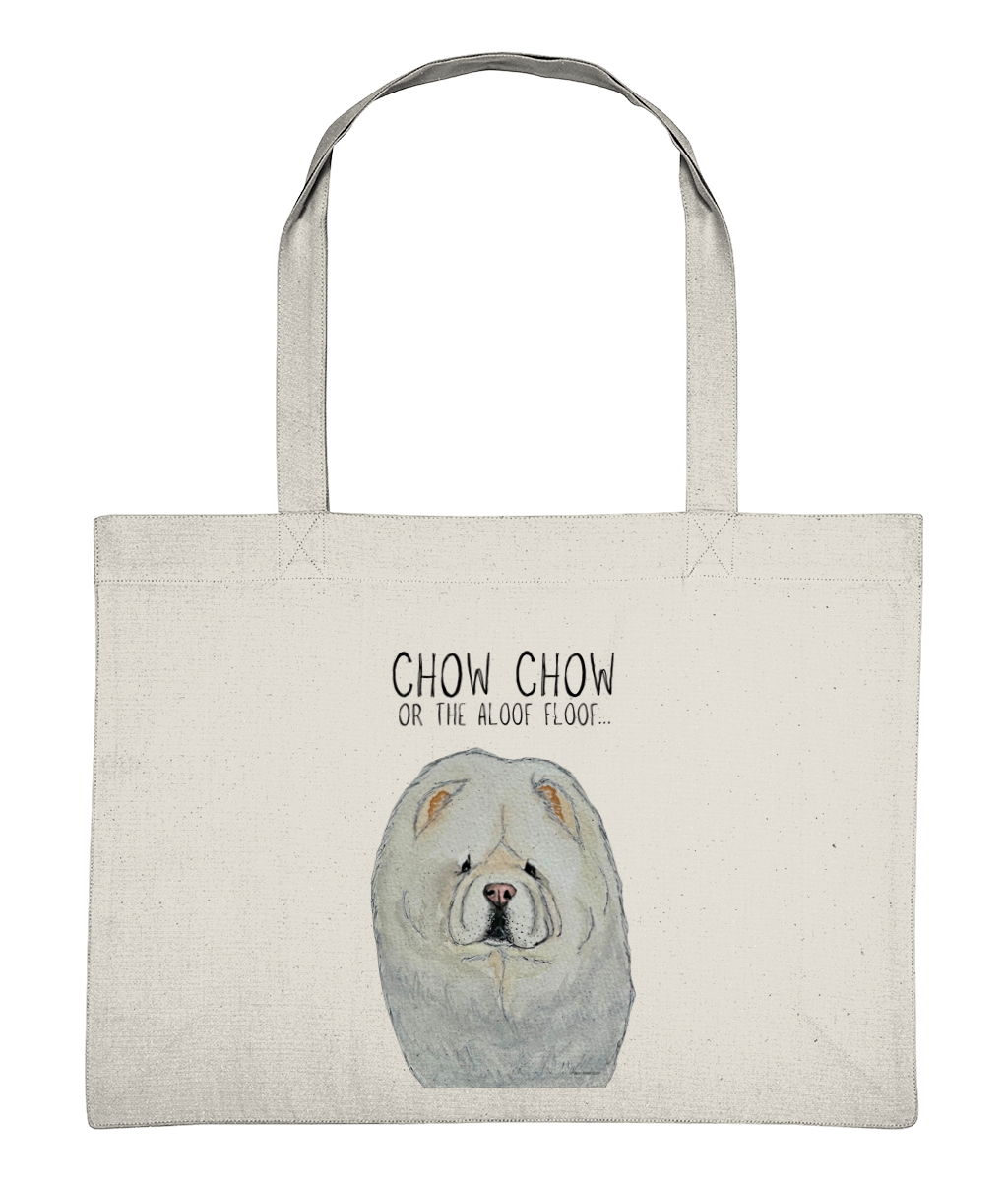 Carry Your Style with the Cream Chow Chow "Aloof Floof" Shopping Bag